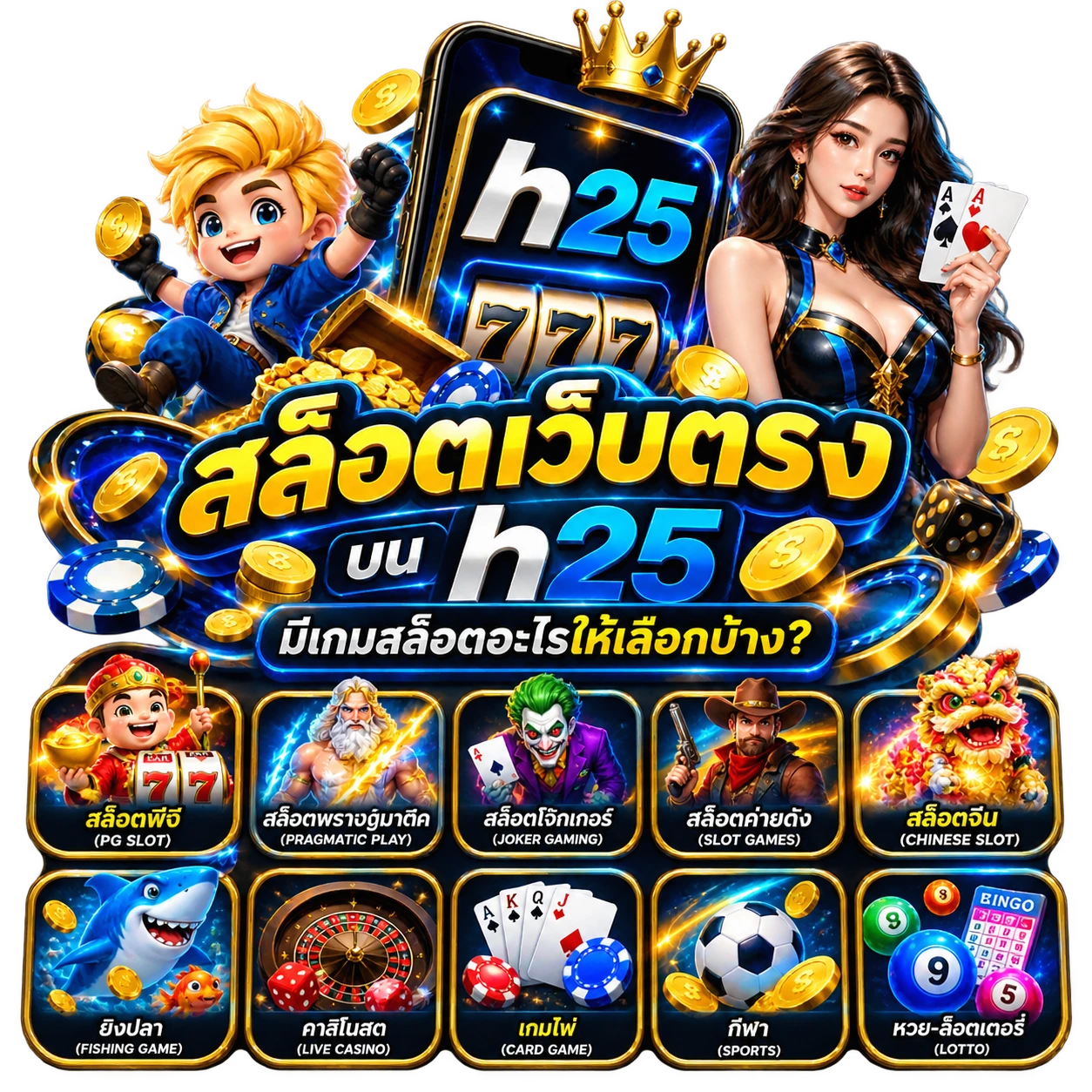 สล็อต เว็บตรง บน h25มีเกมสล็อตอะไรให้เลือกบ้าง
